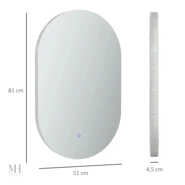 Miroir étanche IP44, pratique pour salle de bain