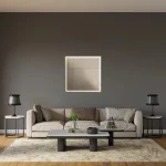 Miroir LED Bluetooth moderne pour salon