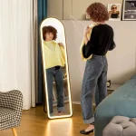 Miroir long 150x40 cm avec éclairage LED