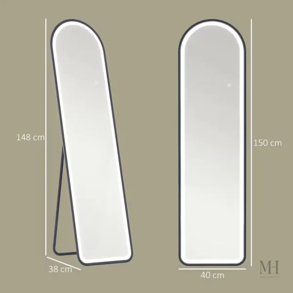 Miroir long au style contemporain, 150x40 cm