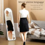 Miroir pratique avec éclairage, installation facile