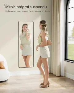 Miroir rectangulaire 120x40cm pour un intérieur élégant