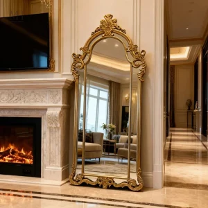 Miroir Louis XV Versailles - Grand miroir baroque doré