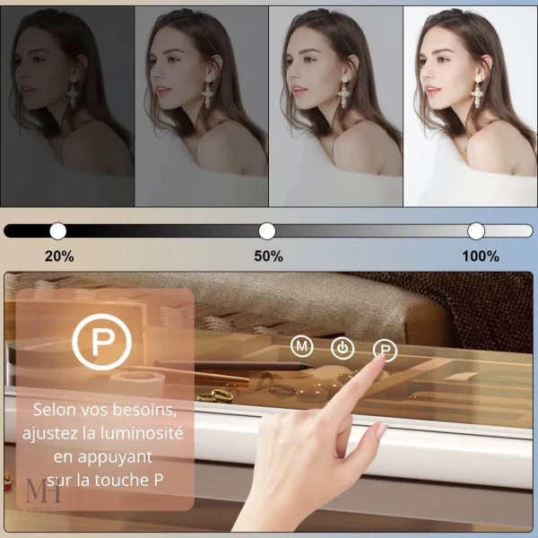 Miroir lumineux pour une application de maquillage parfaite