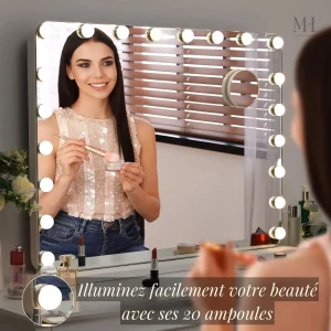 Miroir lumineux professionnel pour un maquillage parfait