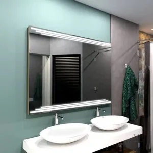 Miroir LED premium 100x60 cm, design moderne et fonctionnel