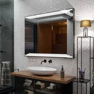 Miroir lumineux salle de bain 100x60 cm, éclairage optimal