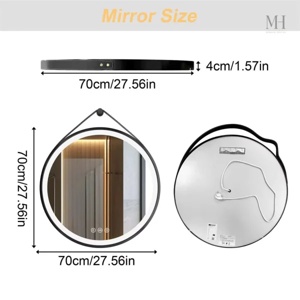 Miroir antibuée LED idéal pour salle de bain