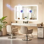 Miroir salle de bain antibuée avec grossissement x3