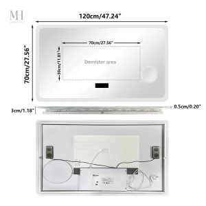 Miroir grossissant x3 pour salle de bain moderne