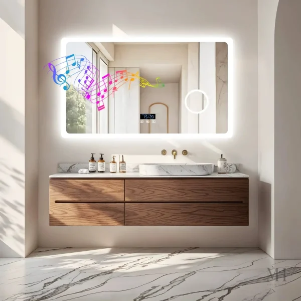 Miroir salle de bain moderne avec éclairage LED