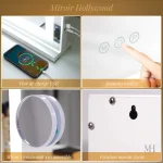 Miroir de maquillage avec lumière ajustable pour détails parfaits