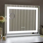 Miroir maquillage lumineux, idéal pour les retouches beauté