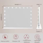 Miroir de beauté avec éclairage ajustable