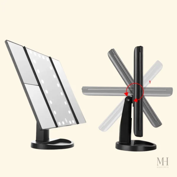 Miroir pratique pour les retouches de maquillage