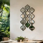 Miroir décoratif en kit de 10 pièces, cadre noir