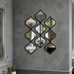 Miroir élégant à motifs arabesques, 60 cm de diamètre