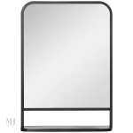 Miroir rectangulaire pratique avec rangement intégré