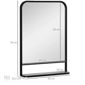 Miroir moderne 50x70 cm, style industriel