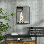 Miroir avec étagère intégrée pour un style moderne