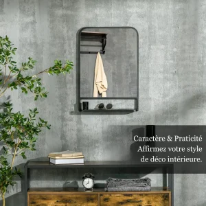 Miroir avec étagère intégrée pour un style moderne