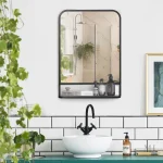 Miroir noir rectangulaire, mélange de style et fonctionnalité