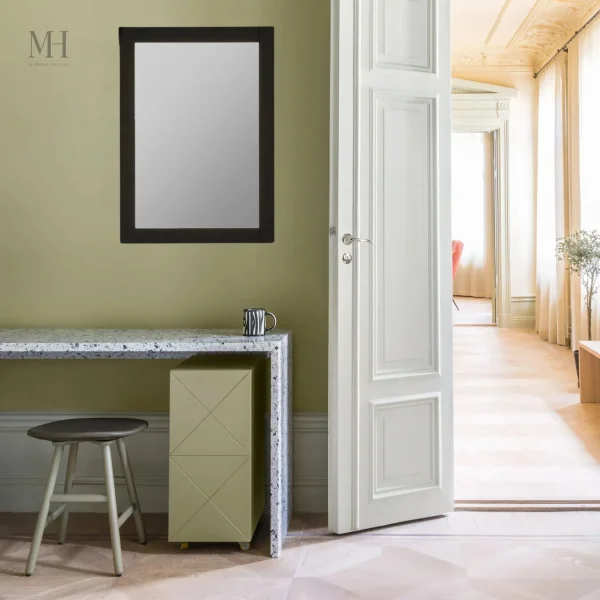 miroir-minimaliste-1 Miroir noir minimaliste pour un intérieur design