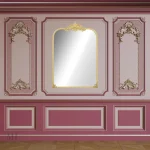 Miroir avec finition dorée et design classique