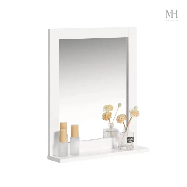 Miroir en Bois Blanc, Solution de Rangement