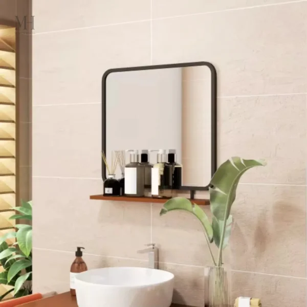 Miroir rectangulaire en bois au design épuré