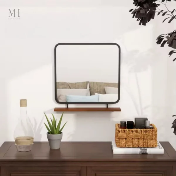 Miroir en bois, alliage de charme et utilité