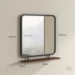 Miroir mural avec rangement, solution déco astucieuse