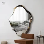 Miroir décoratif moderne au design sculptural