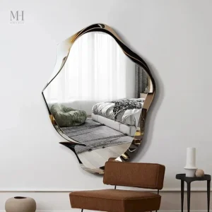 Miroir décoratif moderne au design sculptural