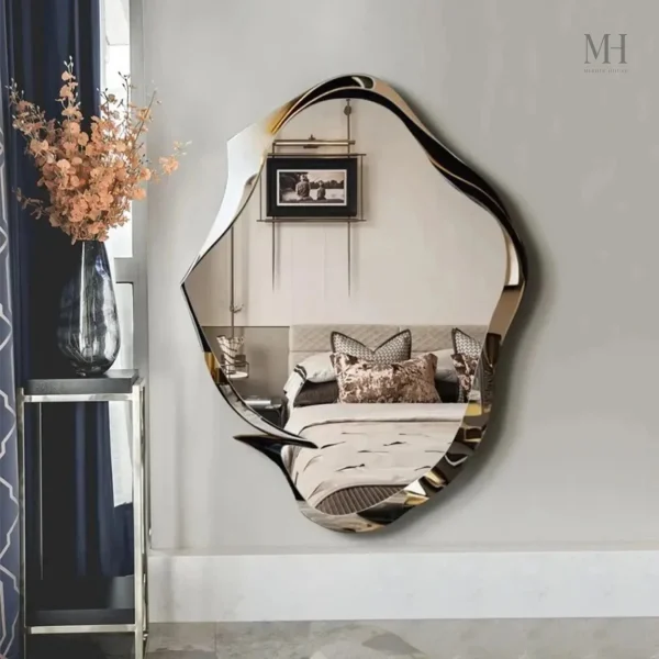 Miroir grand format au style contemporain unique