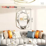 Miroir mural de grande taille avec finition unique