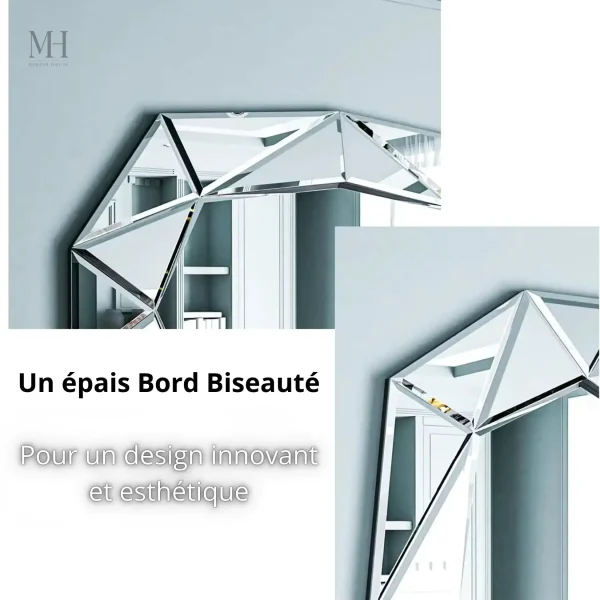 Miroir mural au design contemporain et coloré