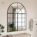 Miroir mural industriel arqué 100x150 cm