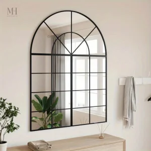 Miroir mural industriel arqué 100x150 cm