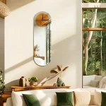 Miroir mural avec horloge pour un style unique