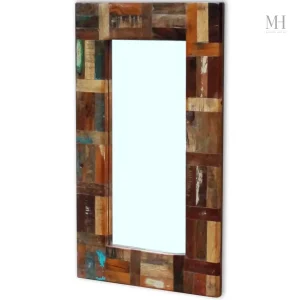 Miroir en bois recyclé, design vintage et charme unique