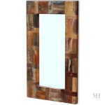 Miroir en bois multicolore, style vintage et authentique