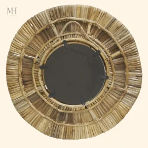 Miroir Rotin au style intemporel et esthétique naturelle