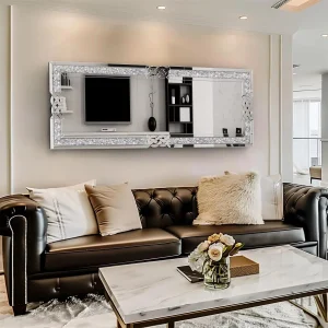 Miroir mural design 120x60 cm pour décoration moderne