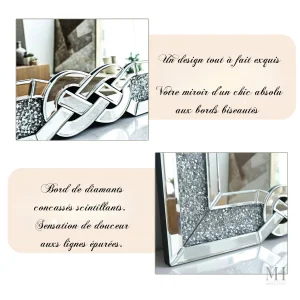 Miroir élégant pour salon, style contemporain et raffiné