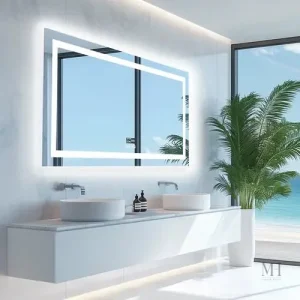 Miroir antibuée avec fonction Bluetooth intégrée