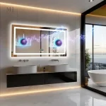 Miroir pratique avec fonctionnalités avancées pour la salle de bain