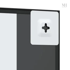 Miroir de style industriel avec cadre noir