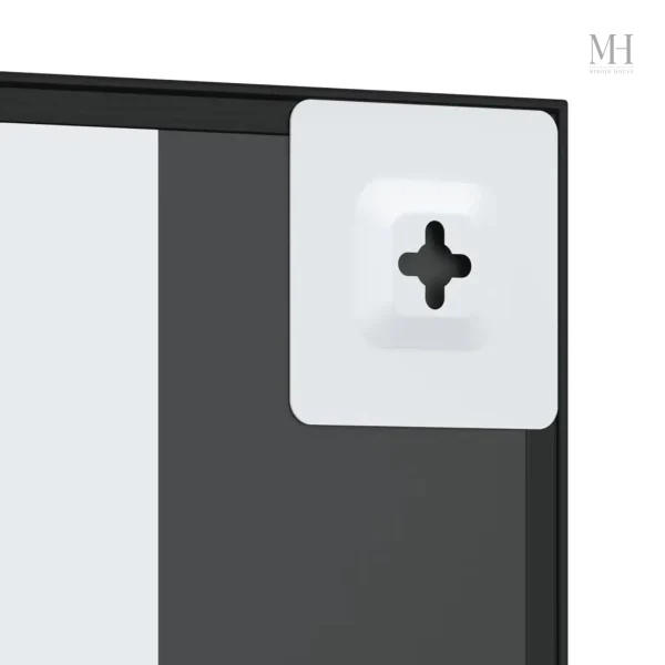 Miroir de style industriel avec cadre noir
