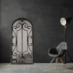 Grand miroir mural rectangulaire au style moderne